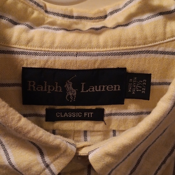 Ralph Lauren Classic Cut 17.5 32/33 yellow - Picture 3 of 4
